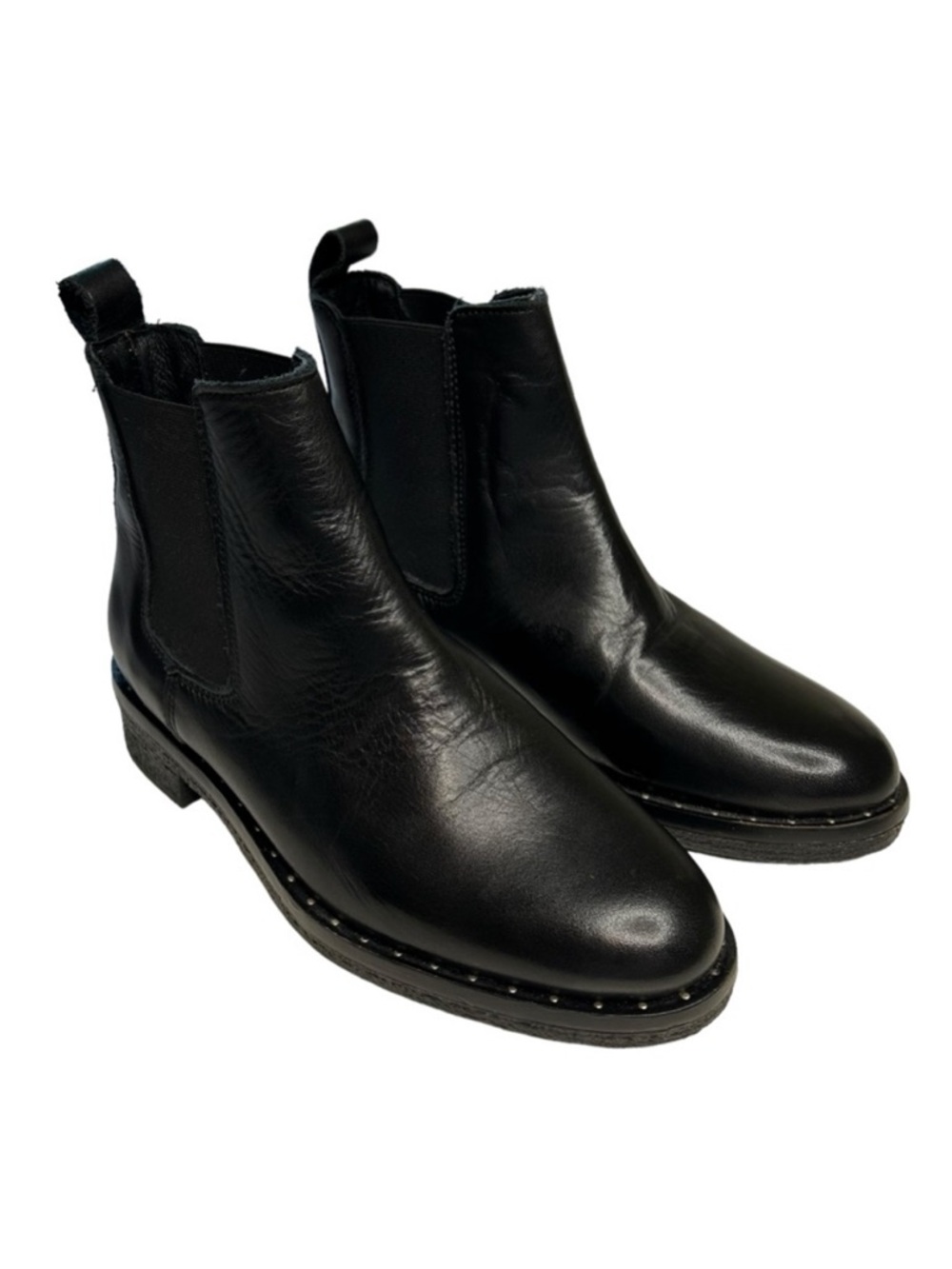 Norberto Costa Women’s Chelsea Boots Black Leather EU Size 37 (US Size 6.5)